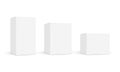 Set of white cardboard boxes mockups Royalty Free Stock Photo