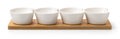 A set of white ceramic tableware Royalty Free Stock Photo