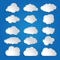 white clouds on a blue sky background Royalty Free Stock Photo
