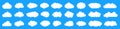 Set white clouds icon on blue background Ã¢â¬â vector