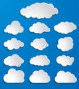 set of white clouds Royalty Free Stock Photo