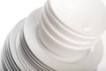Set of white dishes . table wear Royalty Free Stock Photo