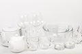 Set of white dishes . table wear Royalty Free Stock Photo