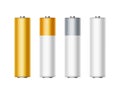 Set of White Golden Yellow Silver Gray Batteries