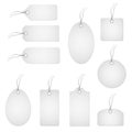 Set of white hangtags Royalty Free Stock Photo