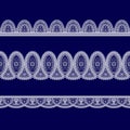 Set of white lace ribbons Royalty Free Stock Photo