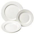 Set of white plates isolated on transparent background Royalty Free Stock Photo