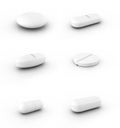 Set of white tablets