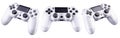 Set of white video game joysticks gamepad isolated on a white background Royalty Free Stock Photo