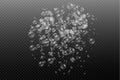 Set of white water realistic soap bubbles. Royalty Free Stock Photo