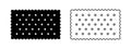 Set of whole rectangular cracker icons. Sweet or salty biscuit cookies rectangle shapes. Popular crunchy snacks isolated