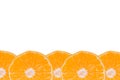 Set whole and sliced mandarines white background.