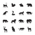 set of wild animals. Vector illustration decorative design Royalty Free Stock Photo