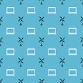 Set Wind turbine and Laptop on seamless pattern. Vector