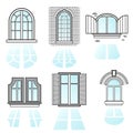 A set of windows vector2