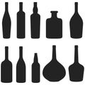 Set of wine bottles Royalty Free Stock Photo