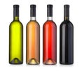 Set wine bottles Royalty Free Stock Photo