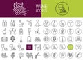 Set of wine and food icons