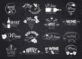 Set of wine labels, badges and logos for design