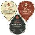 Set wine labels Royalty Free Stock Photo