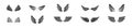 Set of wings icons. Wings. Different shapes of wing collection. Vector illustration