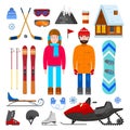 Set of winter equipment Royalty Free Stock Photo