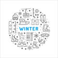 Set winter icon