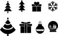 Set of winter related vector icons. Premium linear symbols pack.