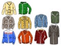 Set of mens jackets