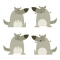 Set of wolves Royalty Free Stock Photo