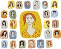 Set woman characters Royalty Free Stock Photo