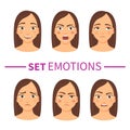 Set of emotions Royalty Free Stock Photo