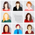 Women icons vector