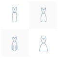 Set of Women`s clothes icon design vector template, Party supplies design concept, Icon symbol, Illustration Royalty Free Stock Photo