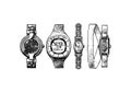 Set of women`s watches Royalty Free Stock Photo