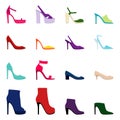 Set of women shoes, vector illustration