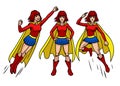 Set of Women Superhero Character