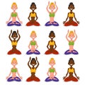 Set women yoga.