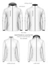 Set of womens and mens softshell jackets Royalty Free Stock Photo