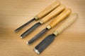 Set of wood chisel for carving wood, sculpture tools