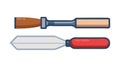 Set of Wood Chisel Tools Workmanship Vector, vector design Generative AI Royalty Free Stock Photo