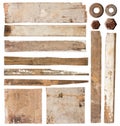 Set of wood plank
