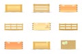 Set of wooden boxes types Royalty Free Stock Photo