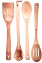 Set of wooden cooking utensils Royalty Free Stock Photo