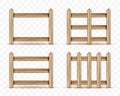 Set of wooden fences Royalty Free Stock Photo