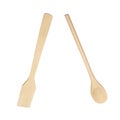 Set from wooden kitchen devices isolated