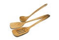 Set of wooden ladle is a kitchenware bigger than a spoon