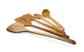 Set of wooden ladle is a kitchenware bigger than a spoon