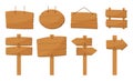 Set of wooden signs Royalty Free Stock Photo