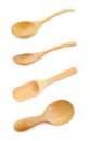 Set of Wooden spoon isolated. Royalty Free Stock Photo